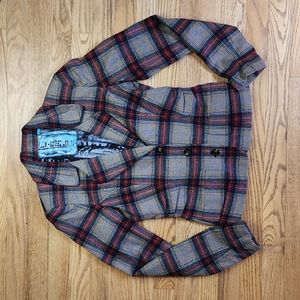 L.A.M.B. Gwen Stefani Fall 2009 wool-blend ruched plaid blazer